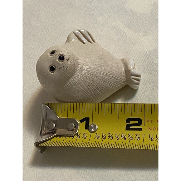 Vintage Artesania Rinconada White Baby Small Seal Pup Figurine 80’s Signed Gift - Picture 7 of 8